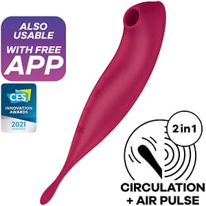 Satisfyer Twirling Pro appstyrd lufttrycksvibrator röd