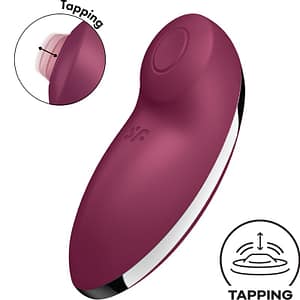 ALT 1: Satisfyer Tap Climax 2 vibrator röd silikon