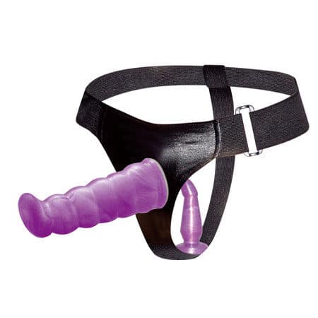BAILE - LILAC FEMALE ANAL AND VAGINAL HARNESS GPOINT 17 CM - Image 3