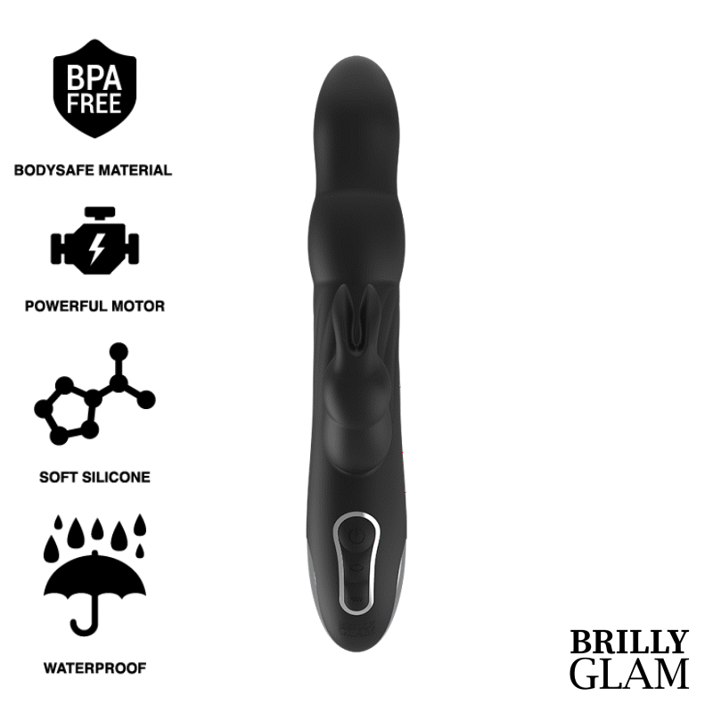BRILLY GLAM- MOEBIUS RABBIT VIBRATOR  ROTATOR COMPATIBLE WITH WATCHME WIRELESS TECHNOLOGY