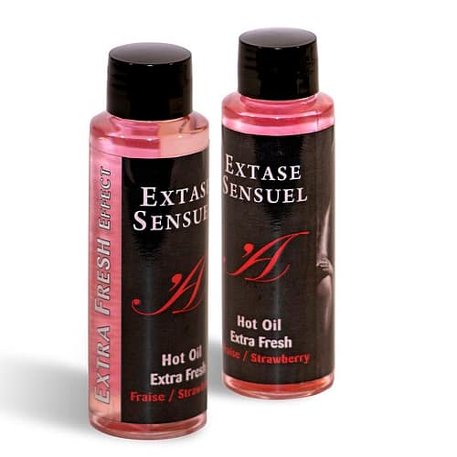 EXTASE SENSUAL - MASSAGEOLJA MED EXTRA FÄRSK JORDGUBBSEFFEKT 100 ML