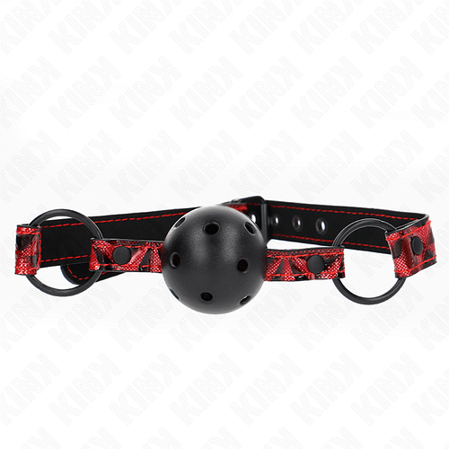 KINK - DIAMANTMÖNSTRAD BOLL 4,5 CM GAG MODELL 2 64,5 CM JUSTERBAR 42-60 CM