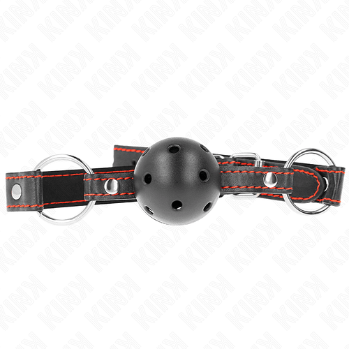 KINK - HOLLOW HARD BLACK BALL GAG MODELL 2 65 x 2,5 CM
