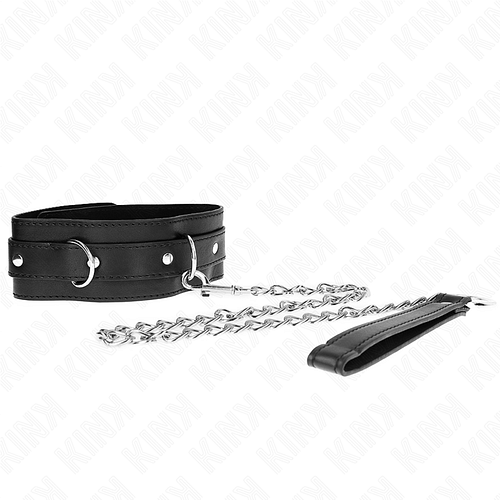 KINK - HALSBAND MED BÄLTE 65 CM MED REM SVART 54 X 4,5 CM