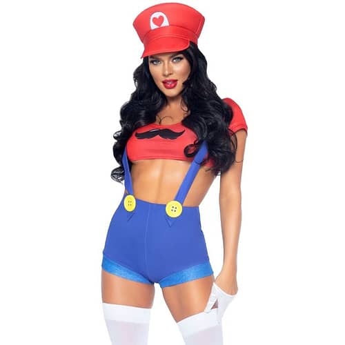 LEG AVENUE - SEXIG DRÄKT MARIO BROS RÖD/BLÅ S