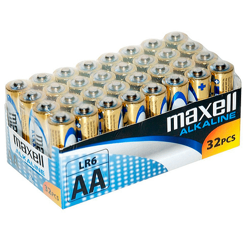 MAXELL - BATTERI ALCALINA AA LR6 PACK*32 UDS