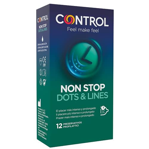 CONTROL - NONSTOP KONDOMER MED PRICKAR OCH LINJER 12 ENHETER