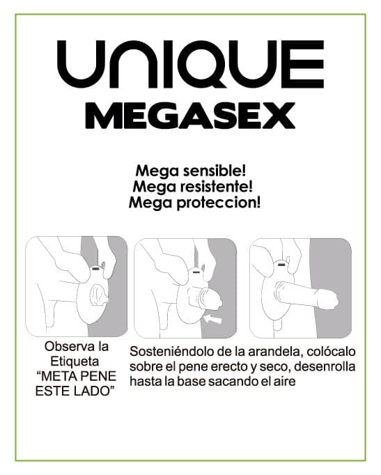 UNIQ - MEGASEX LATEX FREE SENSITIVE CONDOMS 3 UNITS - Image 2