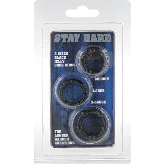 SEVEN CREATIONS - SET OF THREE BLACK PENIS RINGS - Image 2
