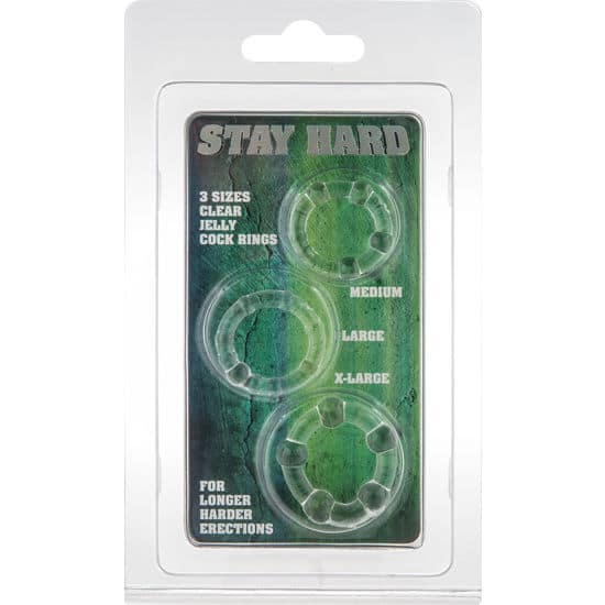 SEVEN CREATIONS - SET OF THREE TRANSPARENT PENIS RINGS - Image 2