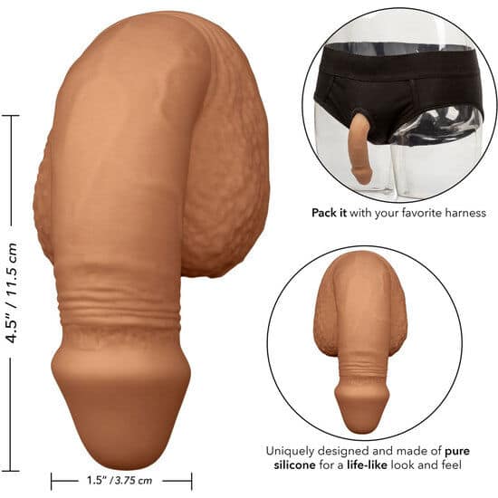 CALEXOTICS - SILICONE PACKING PENIS 12.75 CM CARAMEL - Image 4