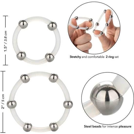 CALEXOTICS - STEEL BEADED SILICONE RING SET - Image 4