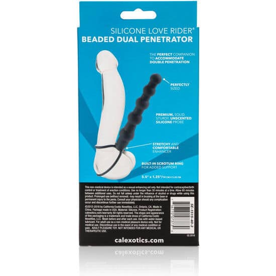 CALEXOTICS - BEADED DUAL PENETRATOR BLACK - Image 3