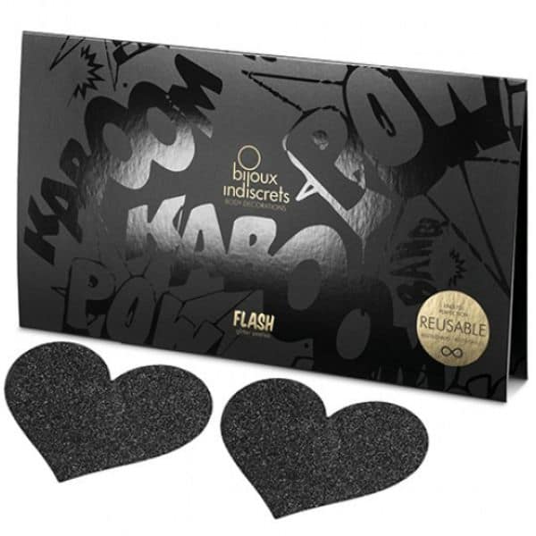 BIJOUX - INDISCRETS FLASH BLACK HEART NIPPLE CUTS - Bild 3