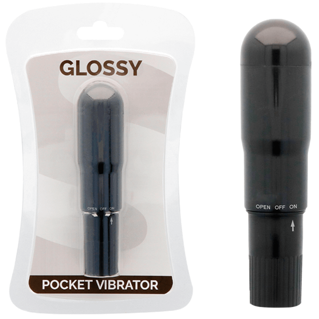GLOSSY - FICKVIBRATOR SVART