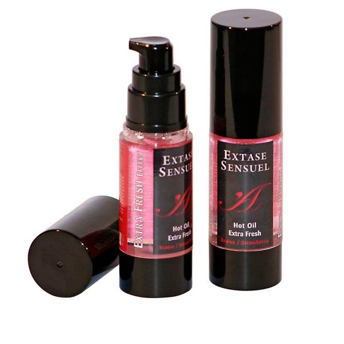 EXTASE SENSUAL - MASSAGEOLJA MED EXTRA FÄRSK JORDGUBBSEFFEKT 30 ML