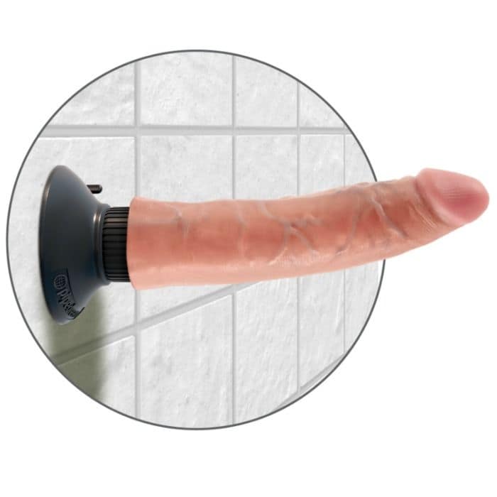 KING COCK - 17.78 CM VIBRATING COCK FLESH - Image 5