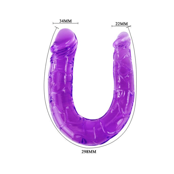 BAILE - DOUBLE DILDO IN LILAC FLEXIBLE JELLY - Bild 4