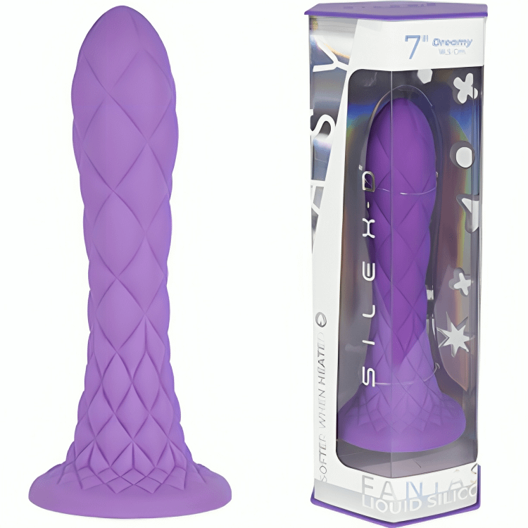 SILEXD - DREAMY DILDO FANTASY SILICONA LIQUIDA TERMOREACTIVO VIOLETA 18.5 CM - Image 2