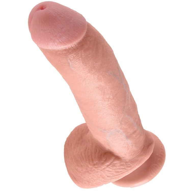 KING COCK - 9 DILDO FLESH WITH BALLS 22.9 CM - Image 4