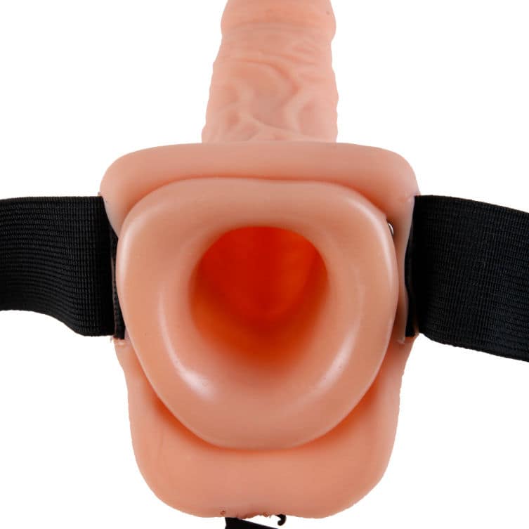 FETISH FANTASY SERIES - SERIES 7 HOLLOW STRAP-ON WITH BALLS 17.8CM FLESH - Image 5