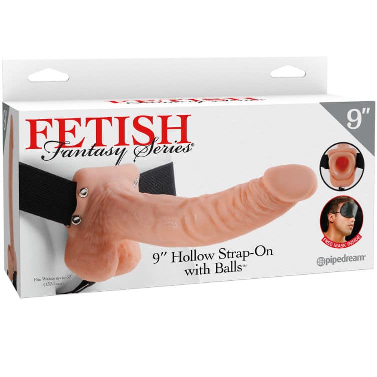 FETISH FANTASY SERIES - SERIES 9 HOLLOW STRAP-ON WITH BALLS 22.9CM FLESH - Bild 3
