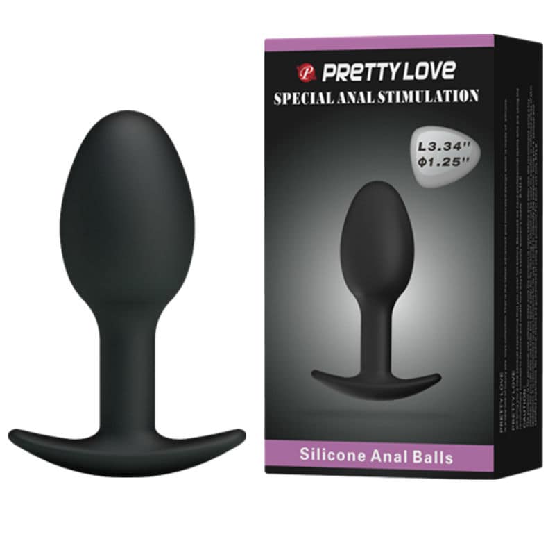 PRETTY LOVE - SILICONE ANAL PLUG 6.5 CM BLACK - Image 2