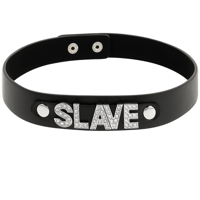 COQUETTE CHIC DESIRE - SLAVE VEGAN LEATHER CHOKER - Image 3