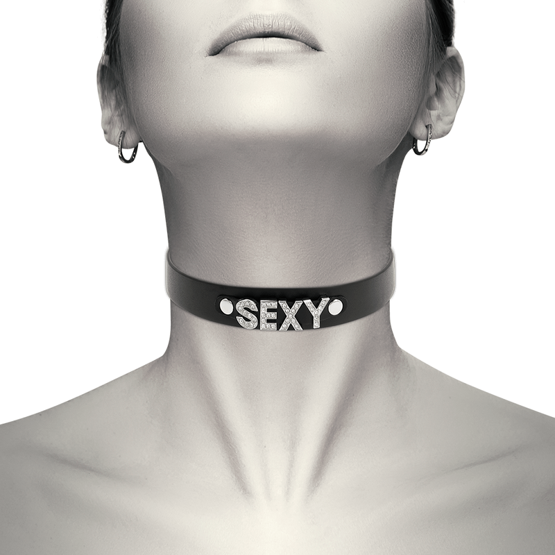 COQUETTE CHIC DESIRE - SEXY VEGAN LEATHER CHOKER - Image 2