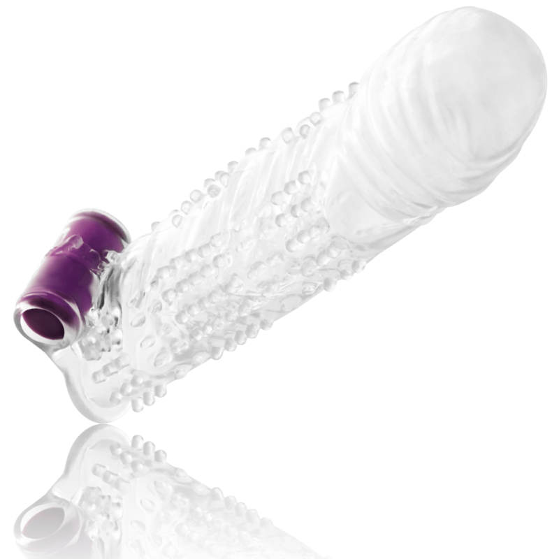 OHMAMA - TEXTURED PENIS SHEATH WITH VIBRATING BULLET - Bild 2