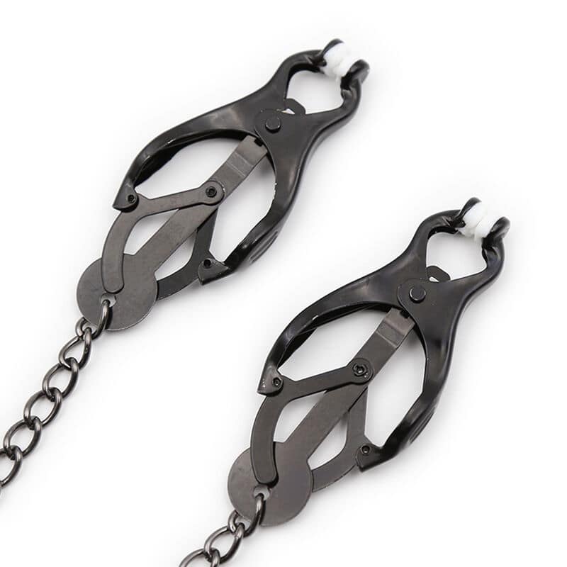 OHMAMA FETISH - JAPANESE NIPPLE Clamps WITH BLACK CHAIN - Image 3