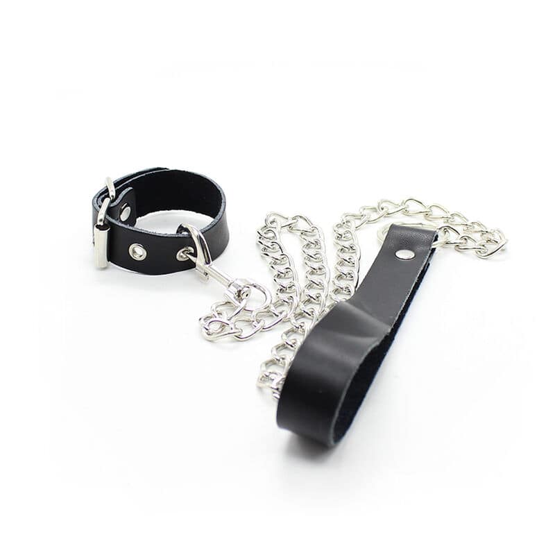 OHMAMA FETISH - PENIS NECKLACE AND LEATHER STRAP WITH METAL CHAIN - Image 2