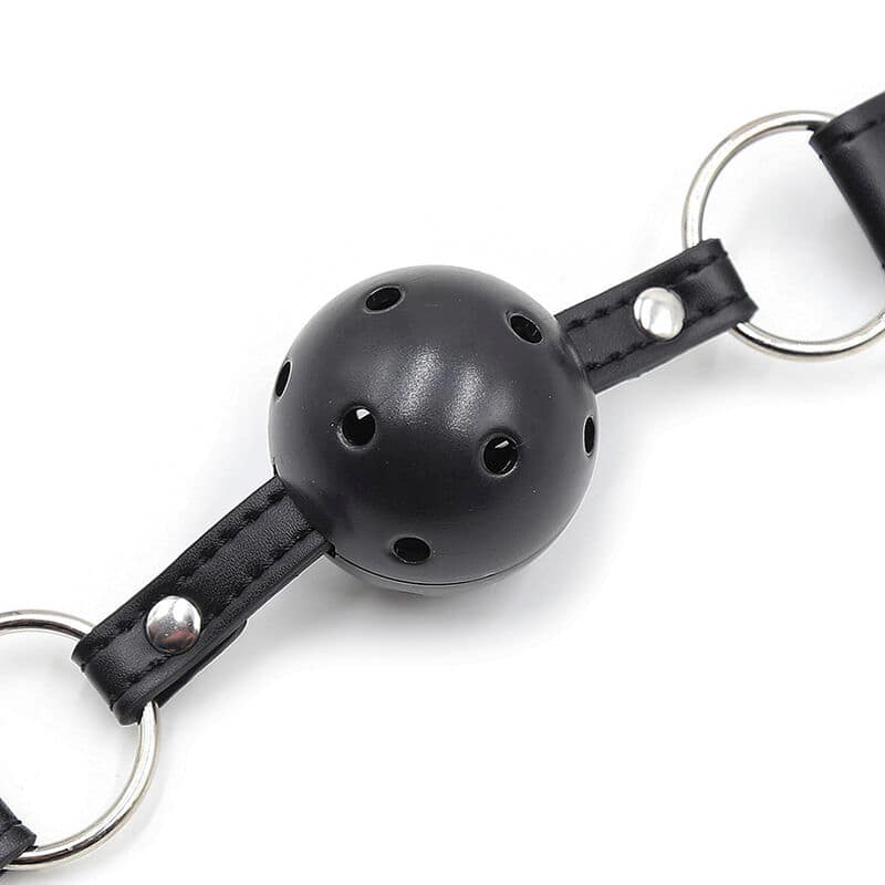 OHMAMA FETISH - BALL GAG WITH VENTS AND NIPPLE CLAMPS - Image 3
