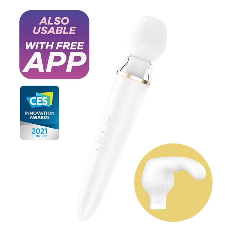 SATISFYER - DUBBEL VANDRING APP VIT