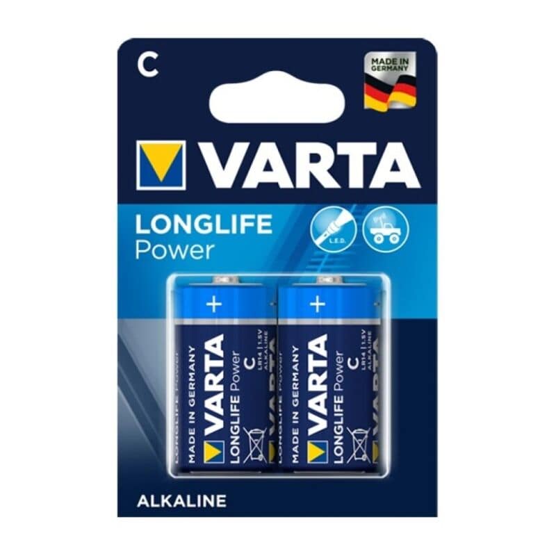 VARTA - LONGLIFE POWER ALKALISKT BATTERI C LR14 2 ENHET