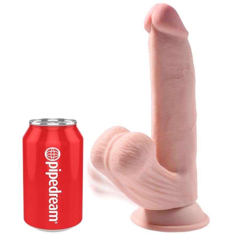 KING COCK - PLUS 3D DILDO SWINGING BALLS 24.5 CM LIGHT SKIN - Image 2