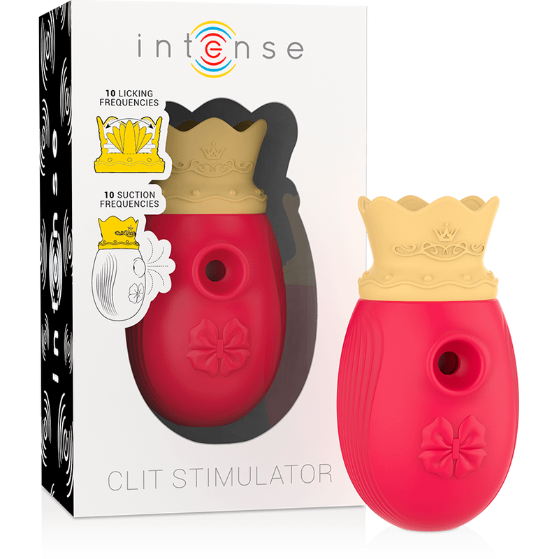 INTENSE - CLIT STIMULATOR 10 LICKING AND SUCTION FREQUENCIES - RED - Image 2