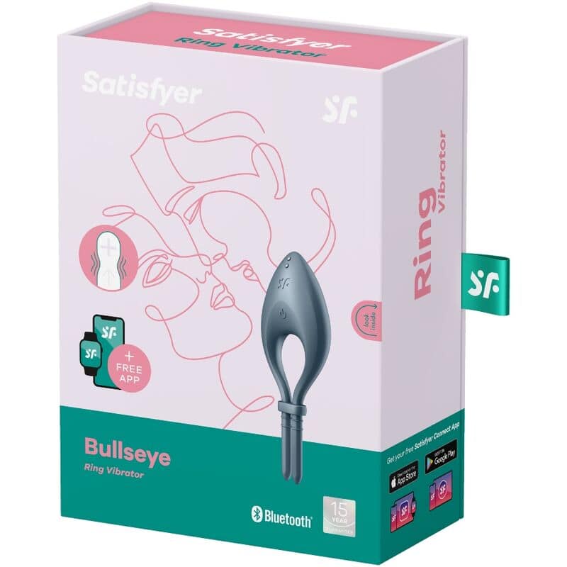 SATISFYER - BULLSEYE RING VIBRATOR APP GREY - Bild 3