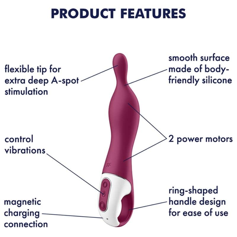SATISFYER - AMAZING 1 ASPOT VIBRATOR BERRY - Bild 4