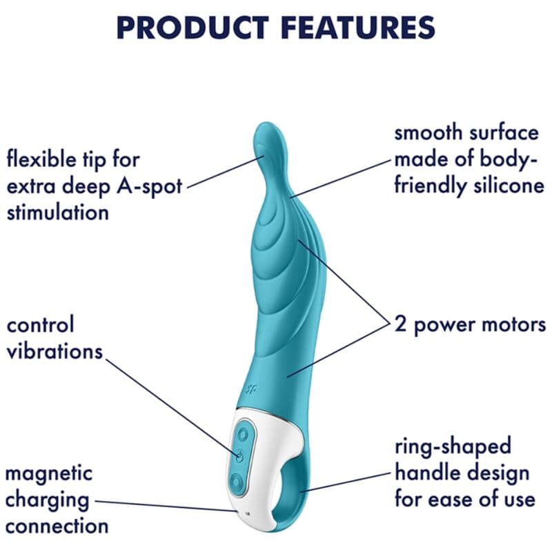 SATISFYER - AMAZING 2 ASPOT VIBRATOR TURQUOISE - Bild 4