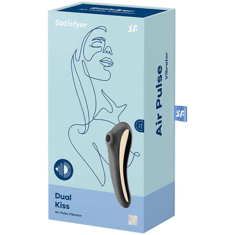 SATISFYER - DUAL KISS AIR PULSE VIBRATOR BLACK - Image 4