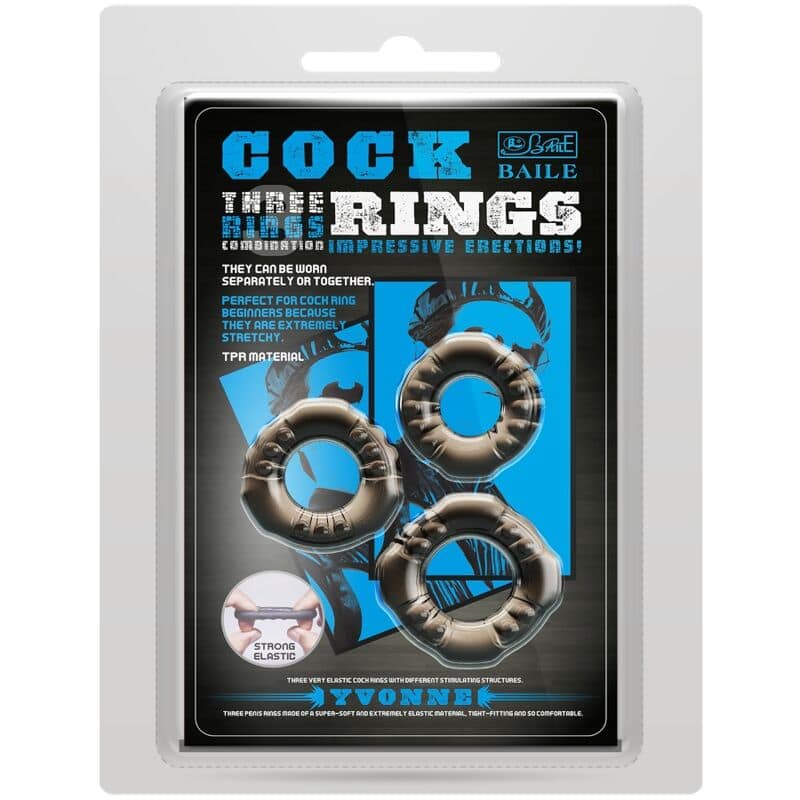BAILE - COCK RINGS YVONNE SET 3 PENIS RINGS - Bild 4