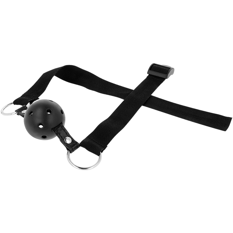OHMAMA FETISH BLACK FABRIC BREATHABLE BALL GAG - Bild 3