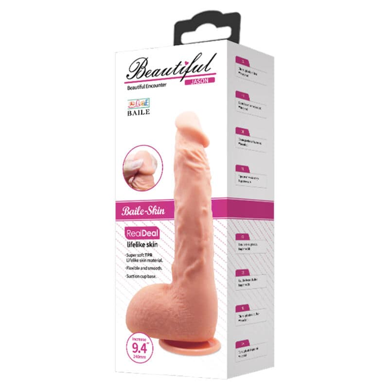 BAILE - REALISTIC DILDO JASON NATURAL 24 CM - Image 4