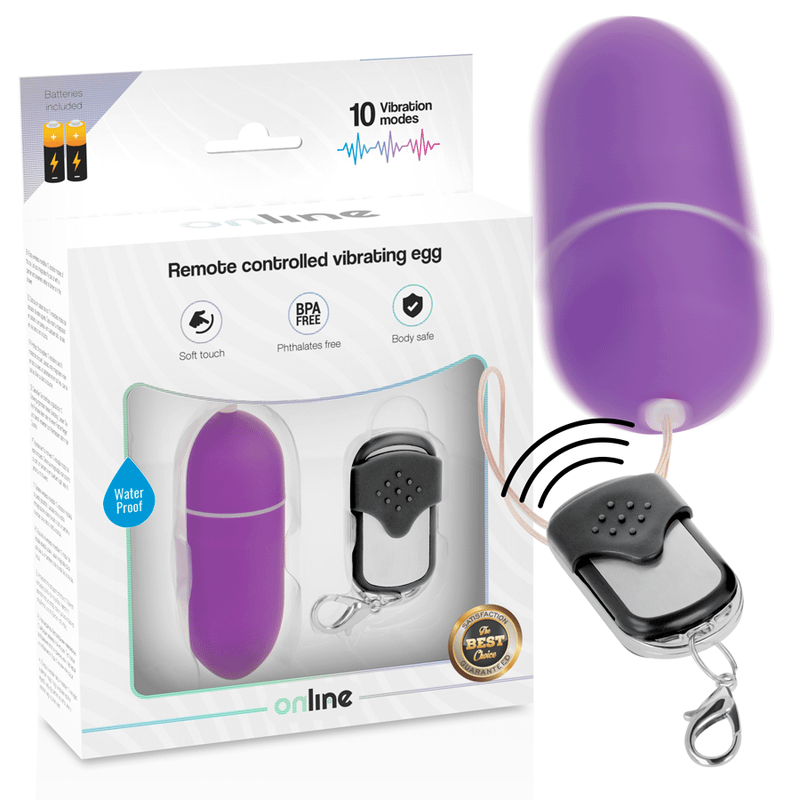 ONLINE - REMOTE CONTROL VIBRATING EGG L PURPLE - Image 2