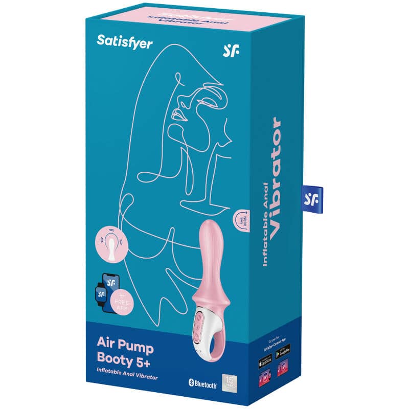 SATISFYER - AIR PUMP BOOTY 5+ INFLATABLE ANAL VIBRATOR PINK - Bild 4