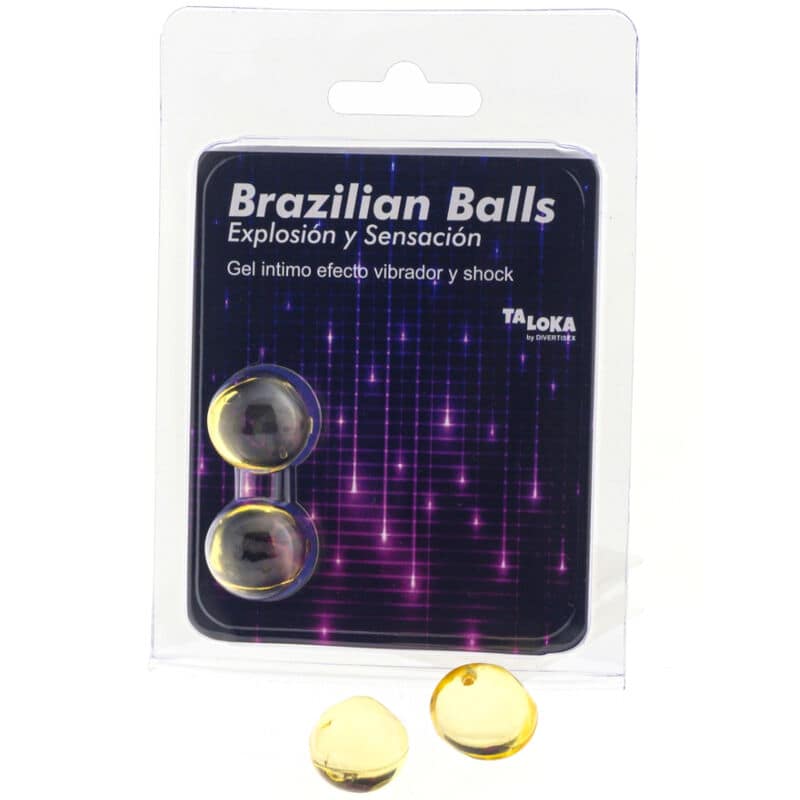 TALOKA - 2 BRAZILIAN BALLS VIBRATING  SHOCK EFFECT EXCITING GEL