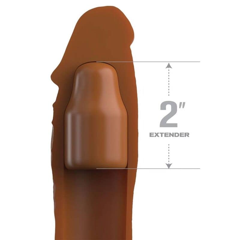FANTASY X- TENSIONS - PIPEDREAMS SLEEVE 20,32 CM + 5,00 CM INCH PLUG CARAMEL - Bild 2
