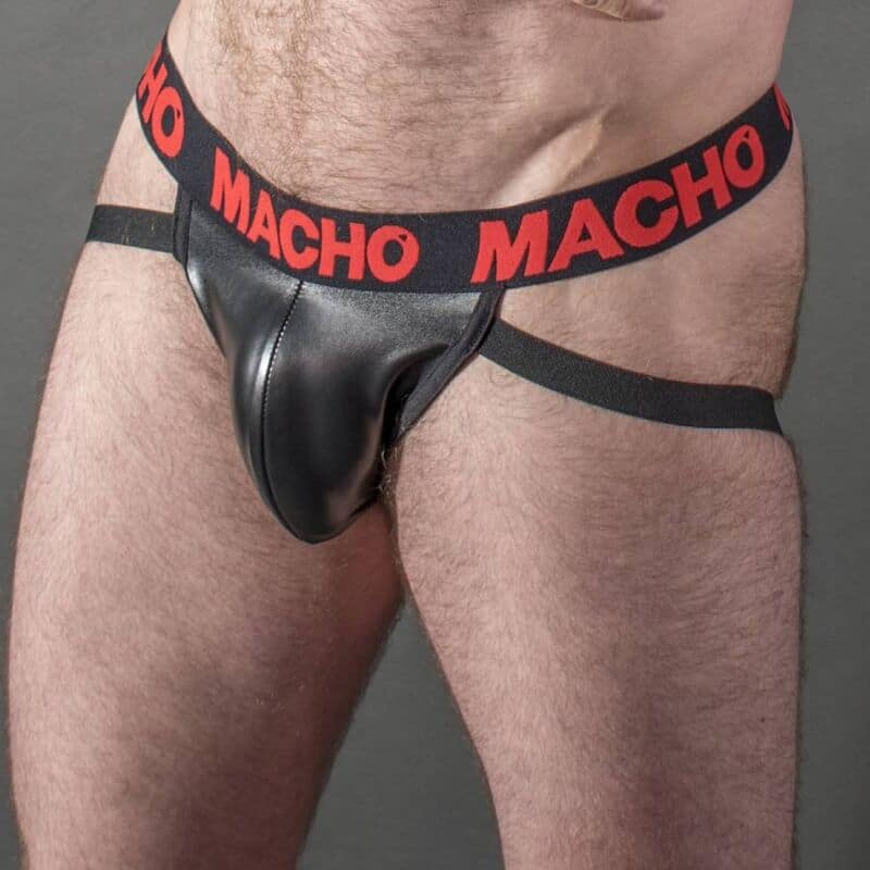 MACHO - MX25RC JOCK CUERO ROJO XL - Image 2