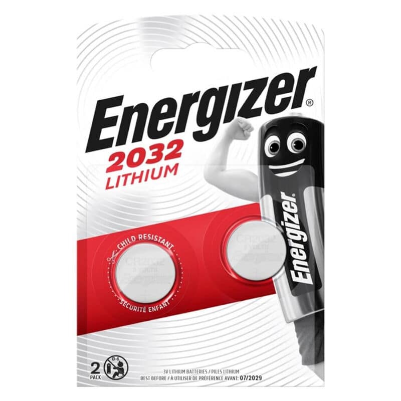 ENERGIZER - BATTERI LITIUM KNAPP CR2032 3V 2 ENHET